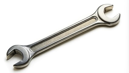 Double open end wrench isolated on a white background aerial view