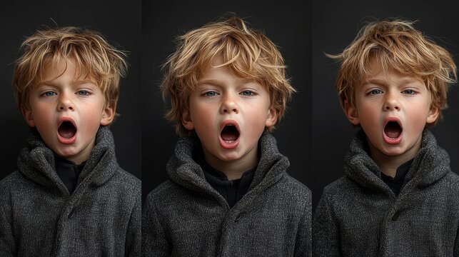 Foto collages de expresiones de adolescentes o ni&ntilde;os, mostrando diferentes actitudes sociales, expresiones de grito, admiraci&oacute;n, odio o sorpresa.