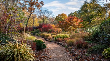 Obraz premium Autumnal Garden Path
