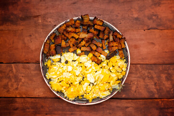 Classic culinary combination, bacon and eggs
