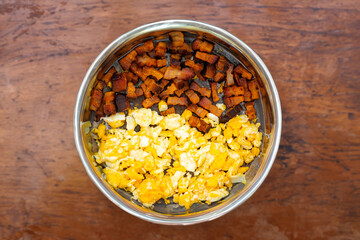 Classic culinary combination, bacon and eggs