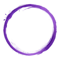 Purple hand drawn colored circles with place for your text isolated on white background