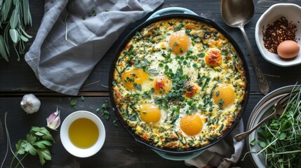 A fluffy buckwheat and quinoa breakfast bake perfect for a weekend brunch.