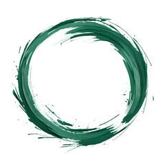 Green hand drawn colored circles with place for your text isolated on white background