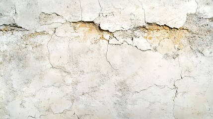 Fototapeta premium Cracked White Wall Texture Background