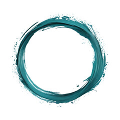 Green hand drawn colored circles with place for your text isolated on white background