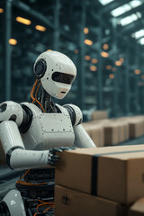 Fototapeta premium Exploring the future of robotics in industry automated solutions for efficient packaging and logistics