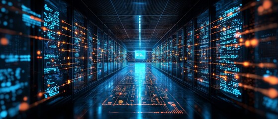 Fototapeta premium Exploring the future of data management a deep dive into server technology and digital infrastructure innovations