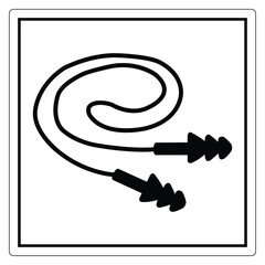 Simple Black Illustration of Jump Rope