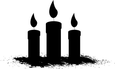 candle icon flat, simple style on white background
