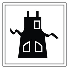 Black and White Apron Icon Design