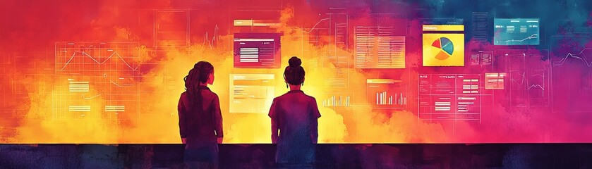 Exploring data visualization insights and trends in a colorful digital landscape