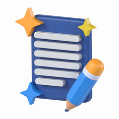 Change Writing Styles AI 3D Icon Artificial Intelligence  Model with Transparent Background