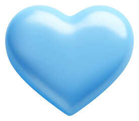 PNG Blue heart icon illustration 3d illustration heart-shaped.