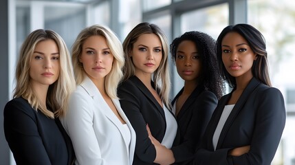 Portrait of multi-ethnic businesswomen together. 