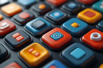 Colorful array of app icons on a modern interface.