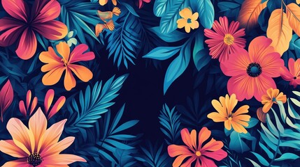 Floral background artwork featuring inscriptions Typography designs ideal for posters Collection of flat vector illustrations suitable for prints labels covers or apparel