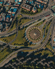 Barrio banderas de la ciudad de Bogotá, capital de Colombia