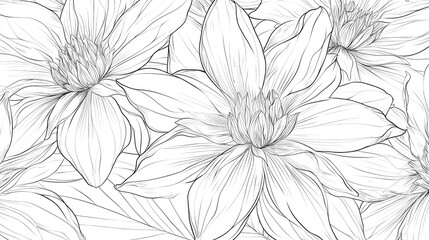 Diamond Flower Illustration Part of a Coloring Book Series Delicate thin lines Print and add your personal touch with vibrant colors Beautiful Outline Sketch Line Art Design
