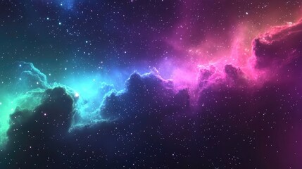 High definition star field with colorful night sky and space nebula showcasing 3D cartoon rendering of galaxies Astronomy concept background