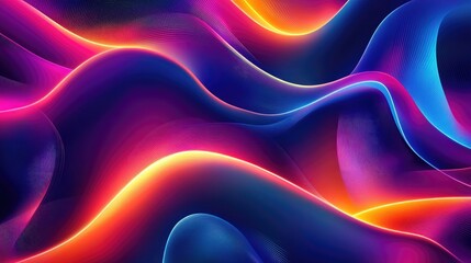 Obraz premium Futuristic neon colored wallpaper design An ideal background for social media pages posters presentations outdoor advertising and various creative projects Vector illustration