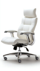 Obraz premium Elegant white office chair for modern workspaces – comfort and style combined