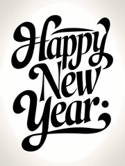 Fototapeta premium Happy New Year Illustration, isolated on white background 