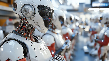 Fototapeta premium Exploring the future of robotics a showcase of advanced android technology and design innovations