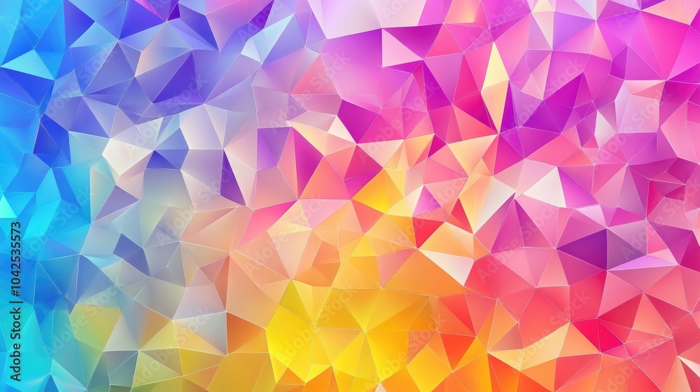Poster low polygon triangular pattern backdrop