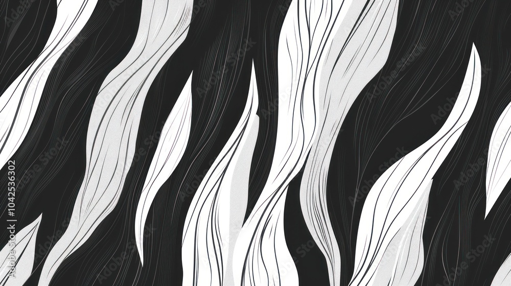 Poster Abstract Black and White Pattern