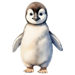 Fototapeta premium Charming and Playful Baby Penguin Character Perfect for Animated Stories and Children's Content