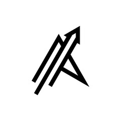 Initials Letter A Arrow Logo Design Inspiration