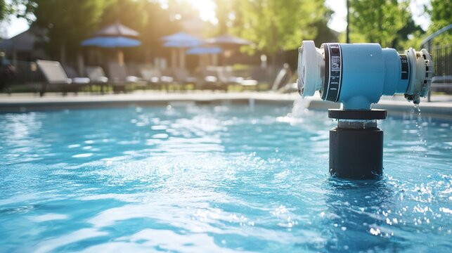 A high-quality pool chlorine pump designed for water purification and efficient pool maintenance. This essential equipment ensures clean, sanitized water by automatically dispensing chlorine