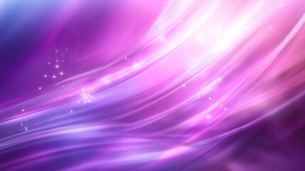 A vibrant abstract background with flowing waves of purple and pink hues.