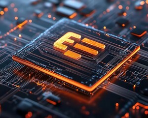 Obraz premium 5G wireless network, vibrant colors, digital graphics, tech setting, modern