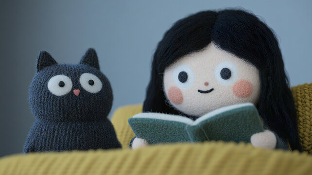 Dusty book time,Harmony of books and cats,The magic of reading