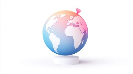 Fototapeta premium Global Connection Icon in Modern Design