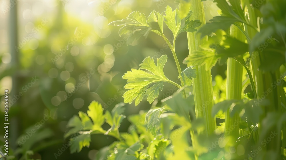 Canvas Prints Celery Stalks in the Sunlight