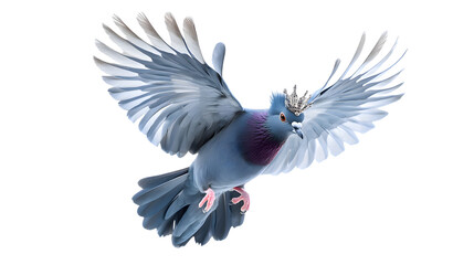 Obraz premium Victoria Crowned Pigeon Bird on Transparent PNG Background, Photo Realistic, Pattern Background, Wallpaper, Cover and Screen of Smartphone, PC, Laptop, Transparent PNG
