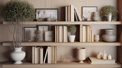 office with bookshelf, interior background, for Zoom calls