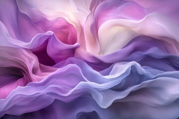 Obraz premium Abstract background of flowing purple and white fabric, soft and gentle.