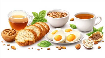 Fresh Healthy Breakfast Collection for a Balanced Start