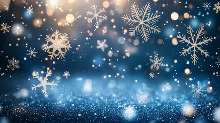 Christmas background with snowflakes