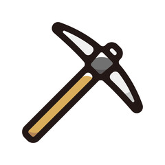Pickaxe outline icon for graphic design, apps and websites