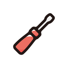 Screwdriver outline icon for graphic design, apps and websites