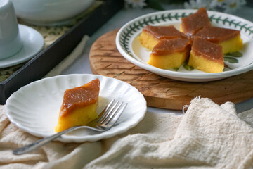 Kuih Talam Suji, a traditional Malaysian steamed cake for breakfast or afternoon tea.