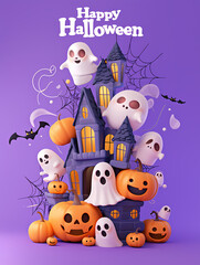 Fototapeta premium halloween party invitation