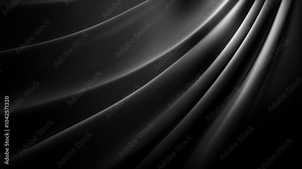 Aufkleber a sleek, monochromatic image featuring elegant, flowing lines that create a sense of depth and movem