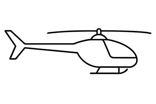 recommend clip art: aircraft helicopter line art vector