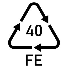 Illustration metals recycling codes FE 40. Steel